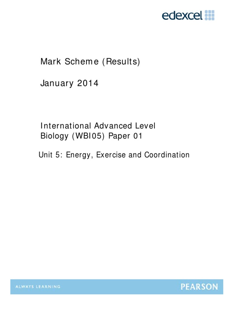 6bi05/01 june 2011 mark scheme edexcel ial biology unit 5 notes
